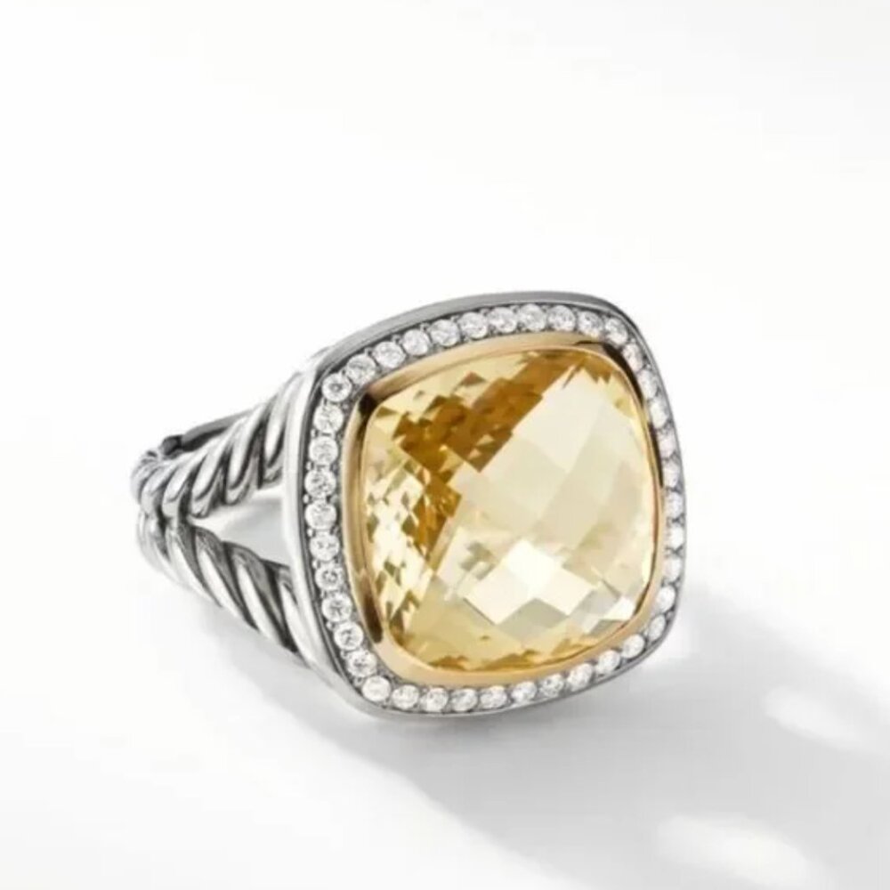 AUTHENTIC DAVID YURMAN ALBION CHAMPAGNE CITRINE W/ 18K GOLD (Size 6)